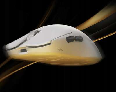 Maus lojërash VGN Dragonfly F1, pa tela, nano skin-like, i bardhë