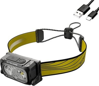 Ballore LED Nitecore NU25, 400 lumen, rikarikueshme me USB C, e zezë me të verdhë