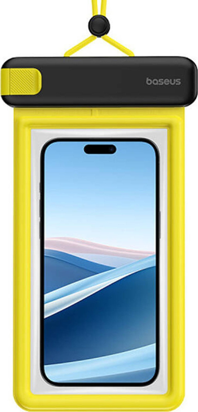 Kuti uji-rezistente për telefon Baseus DeepDive, IPX8, deri 7.2", e verdhë transparente