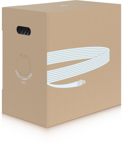 Kabllo rrjeti Ubiquiti UACC-Cable-C6A-CMR, Cat6a U/UTP, 305m, e bardhë