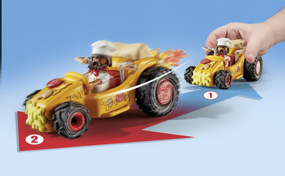 Set lodër Playmobil Racing Kart Pizza Chef 71634, figurë pizzaiol, kart garash, shumëngjyrëshe