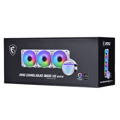 Ftohës uji për CPU MSI MAG CORELIQUID 360R V2, 360mm, ARGB, i bardhë