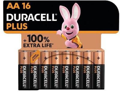 Bateri alkali Duracell Plus AA, 1.5V, njëpërdorimshe
