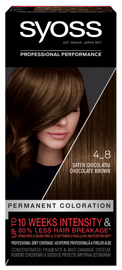 Ngjyrë për flokë Syoss, 4.8 Chocolate Brown, 50 ml