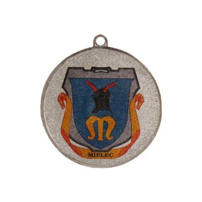 Medalje sportive Victoria Sport LuxorJet, metal, me print me ngjyra, argjendi