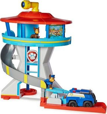Lojëra Set kullë vrojtimi Spin Master PAW Patrol Lookout Tower, me figura Chase dhe veturë shpëtimi, shumëngjyrëshe