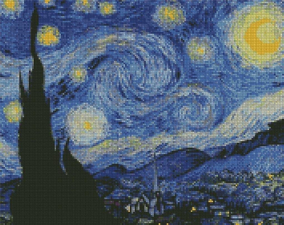 Set mozaik me diamant Ideyka, Vincent van Gogh, 40x50cm, shumëngjyrësh