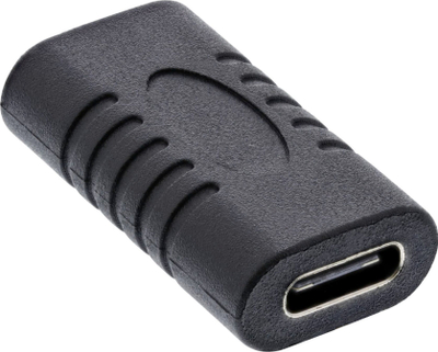 Adapter USB InLine USB 3.2 Gen 2, Type C femër në Type C femër, i zi