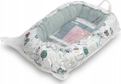 Fole bebi Baby Nest Emerald Hedgehog, pambuk, për foshnje 0-6m, jeshile me shumëngjyrëshe