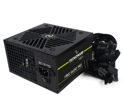 Furnizim me rrymë Tecnoware Free Silent PRO 750, 750W, për PC gaming, i zi