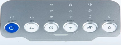 Pastrues ajri DOMO DO153A, 55W, me humidifikues, i bardhë