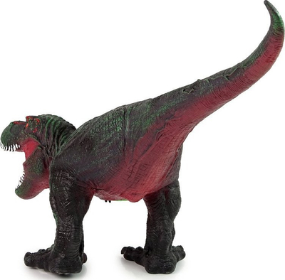 Lodër dinosaur Tyrannosaurus Rex, figurë e madhe 67 cm, me zë, jeshile me të kuqe