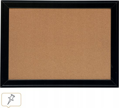 Tabllo njoftimesh Nobo Small Cork, 585x430mm, me kornizë të zezë
