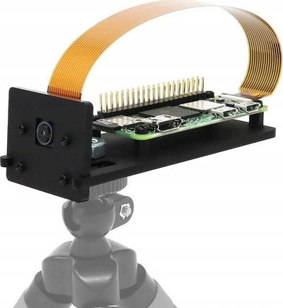 Mbajtëse kamere PiHut Pro Mini, për Raspberry Pi Zero, për kamerë zyrtare, e zezë