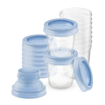 BREAST MILK STORAGE CUPS 180ML What is included•180ml/6oz storage cups: 10 (re-usable) pcs•Lids: 10 pcs•Adapter: 2x