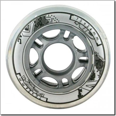 Rrota patinash Nils Extreme PU 70x24 mm 82A, set me 4 copë, të zeza
