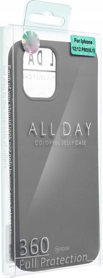 Këllëf telefoni Roar Jelly për iPhone 15 Pro Max, silikon TPU, gri mat