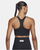 Спортски градник Nike Training Racer Neck, средна потпора, без жици, црн