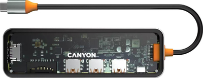 Hub USB C Canyon DS-13, 7 në 1, 4K, gri