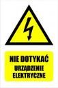 Tabela paralajmëruese ANRO "Mos prek pajisjen elektrike" 52 x 74 mm
