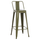 Stol bari me shpinë Melita 43×43×100 cm (HM8643.03), gjelbër