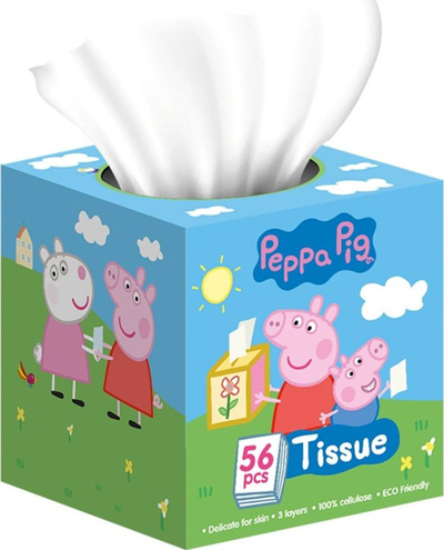 Shamponë letre Peppa Pig Tissue, 56 copa, 3 shtresa, shumëngjyrësh