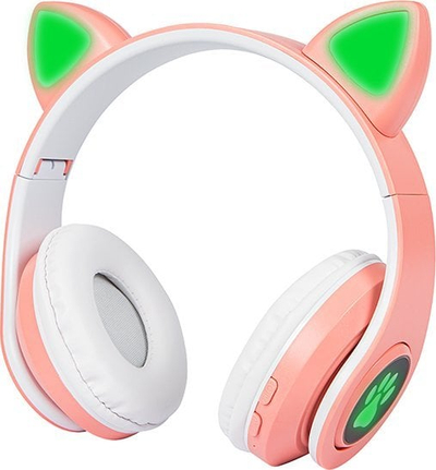 Kufje pa tela 32-821, Bluetooth 5.0, LED, rozë