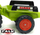 Traktor me pedale Falk Claas Arion 430, me rimorkio, jeshil
