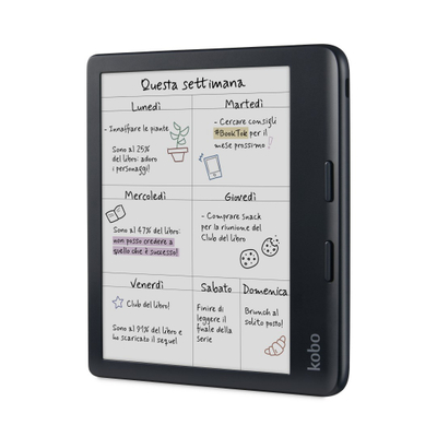 E lexues Kobo Libra Colour, 7", E Ink Kaleido 3, i zi