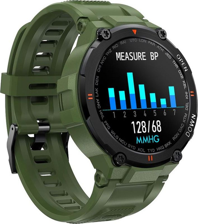 Smartwatch Giewont GW430-3, ekran me prekje, mat aktivitetin, i gjelbër