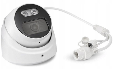 Kamerë IP dome EVERMAX EVX-IP8D01-IRW-Ai-W, 8MP, 2.8mm IR 40m, IP67 me mikrofon, e bardhë