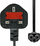 Kabllo rryme ProXtend Power Cord, UK në C5, 2m, e zezë