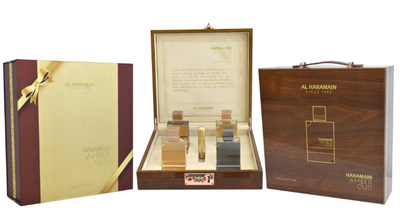 Set dhuratë Al Haramain Amber Oud Collection, Eau de Parfum 4 x 60 ml