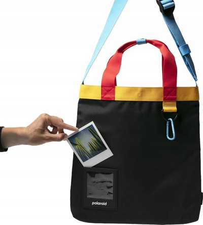 Çantë tote Polaroid Ripstop Tote, shumëngjyrëshe, me bazë të zezë