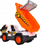 Lodër kamion ndërtimi Dickie Dump Truck, 30cm, dritë dhe zë, portokalli