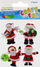 Ornamente zbukurimi Craft with Fun Santa Claus, filt me ngjitje vetë, set 4 copë, me shumë ngjyra