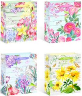 Qese dhurata W&amp;K Gift Bag KR 1282 L, karton, 30x40x20cm, me lule