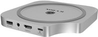 Docking station ICY BOX Club Dock 100 për Mac Mini M4, M.2 NVMe SSD, HDMI 4K, argjendtë