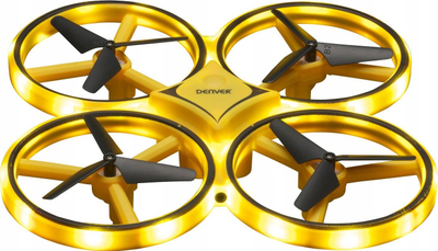 Dron për lojëra Denver DRO-170, me pult 2.4 GHz, kontroll me byzylyk, i verdhë