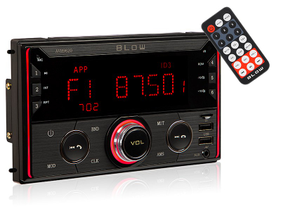 Radio makine Blow AVH-9620, 2DIN, Bluetooth USB SD, e zezë