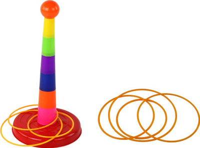 Loja me unaza Leantoys Target Throw Cups Hoops, për fëmijë, 6 gota me numra, shumëngjyrëshe