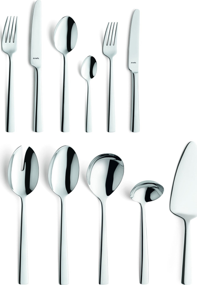 Set bestekësh Amefa Moderno 1923, 78 pjesë, kuti druri, argjendi