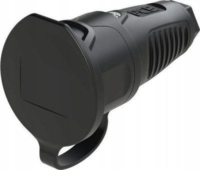 Prizë gome PCE 2411-SS, 16A, 230V, IP54, e zezë