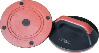 Doreza për pompa Christopeit Sport Push-Up Handles, bazë rrethore që s’rrëshqet, set me 2 copë, e zezë me të kuqe