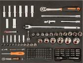 Set karrocë dhe vegla punëtorie Bahco (1472K6BKFF7SD), 6 sirtar, 214 velga, e zezë