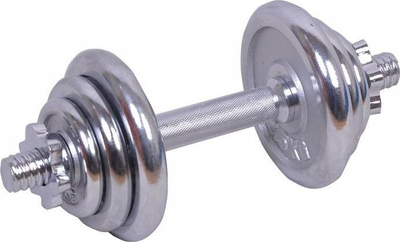 Set shtangë Spartan, krom 38cm, 10kg, disqe 30mm