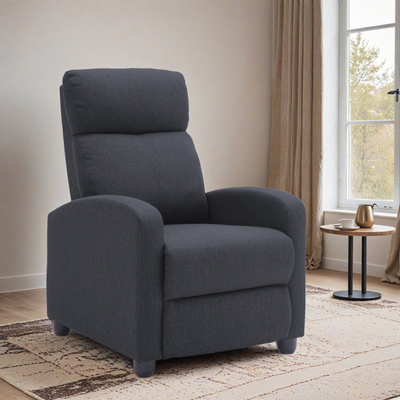 Fotel relax DROSEN HM3299.01, mekanizëm recliner, pëlhurë, gri