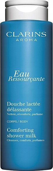 Qumësht dushi Clarins Eau Ressourcante, pastrues dhe zbutës, 200ml