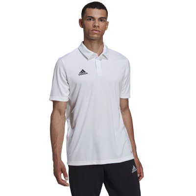 Bluzë polo Adidas Entrada 22, Aeroready, për burra, e bardhë