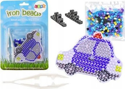 Set rruaza me hekurosje Iron on Beads, shabllon makinë policie, shumëngjyrëshe